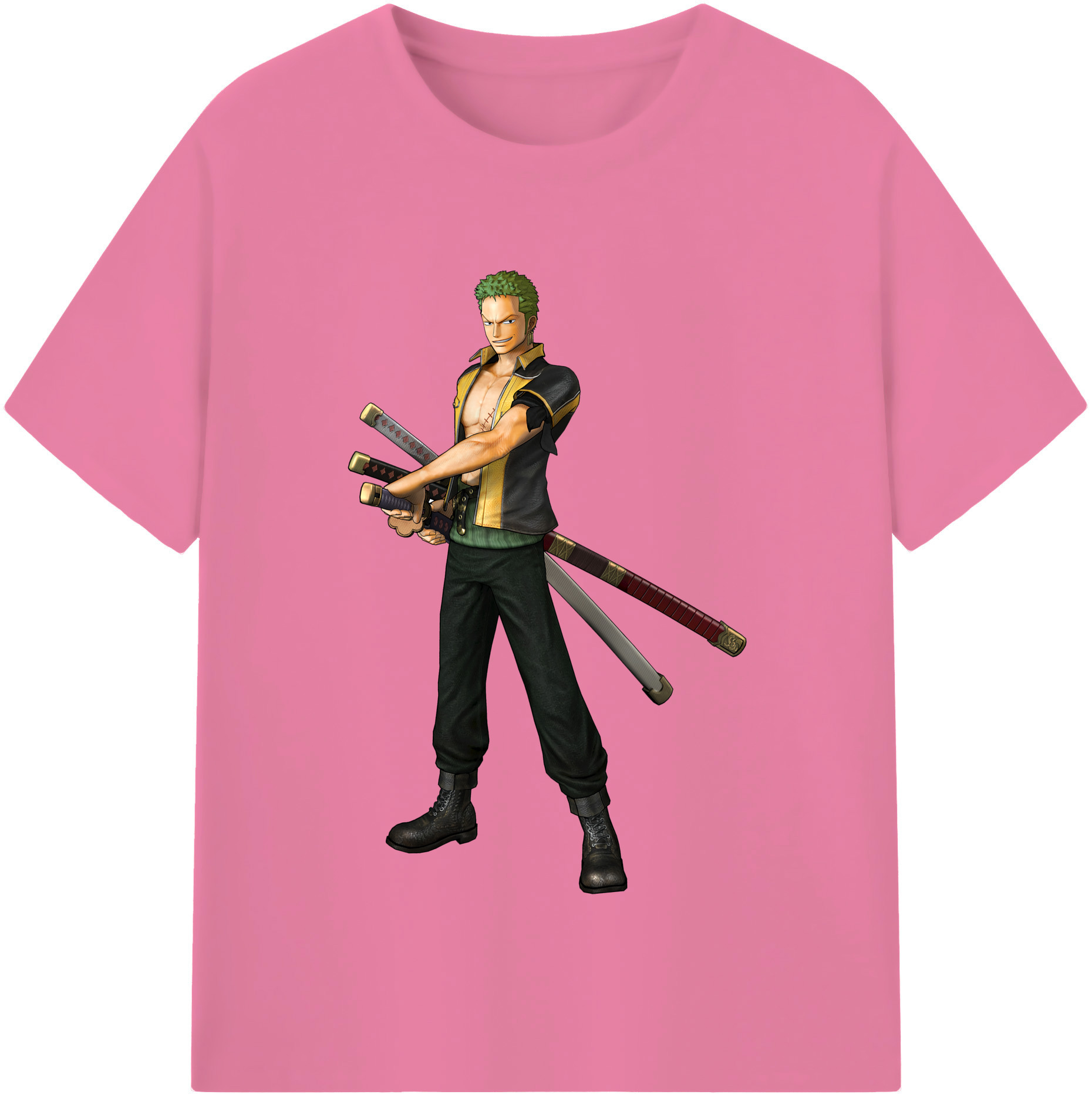 （画像用） ワンピース ロロノア・ゾロ ONE PIECE Roronoa Zoro 綿100％半袖Tシャツ（フロントプリント）